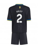 Manchester United Diogo Dalot #2 Tredjedraktsett Barn 2025-26 Korte ermer (+ bukser)